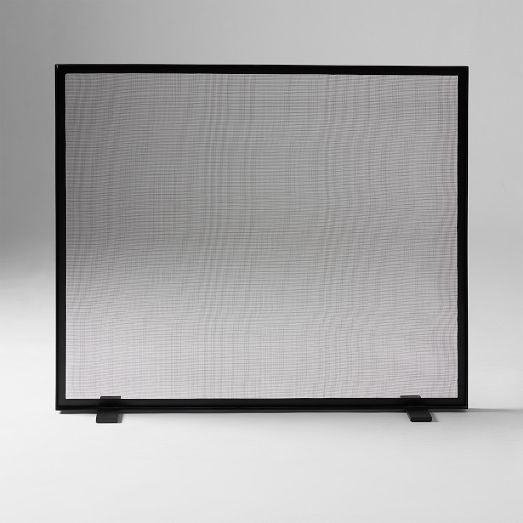 Thin Metal Fireplace Screen | West Elm (US)
