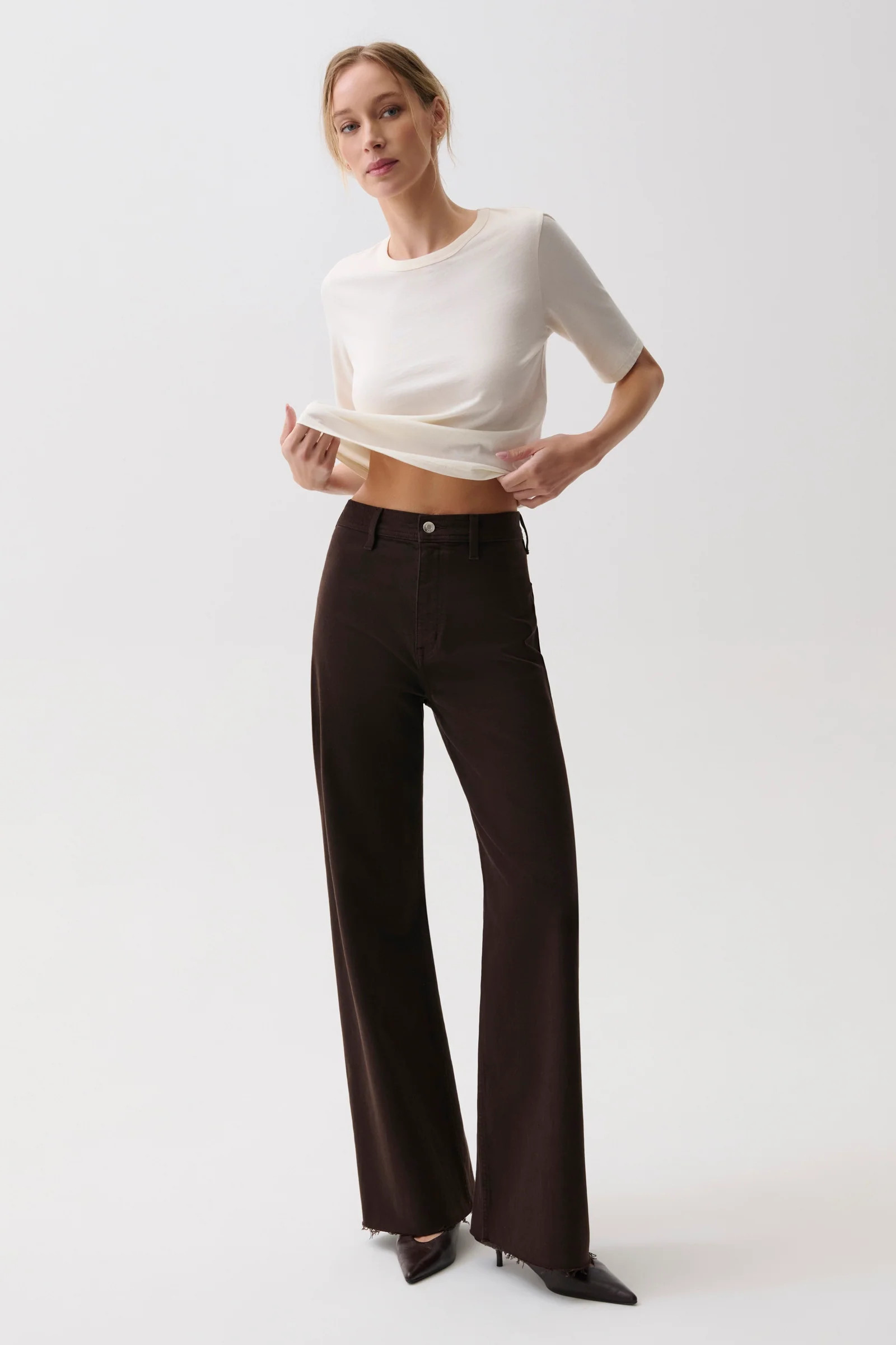 Penny High Rise Wide Leg Jean - Mocha | Pistola Denim