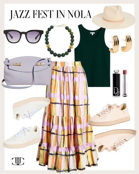 A jazz fest to me is a time to wear something expressive and fun. It’s also a time to wear something unrestricted like this skirt to keep cool and stay comfortable.  

Casual outfit, spring outfit, summer outfit, sun hat, maxi skirt, sneakers, sunglassses

#LTKshoecrush #LTKstyletip #LTKover40