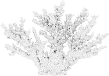 STOBAZA Coral Resin Sculpture 13.4 Inch Faux White Coral Ornament Coastal Tabletop Decor for Livi... | Amazon (US)