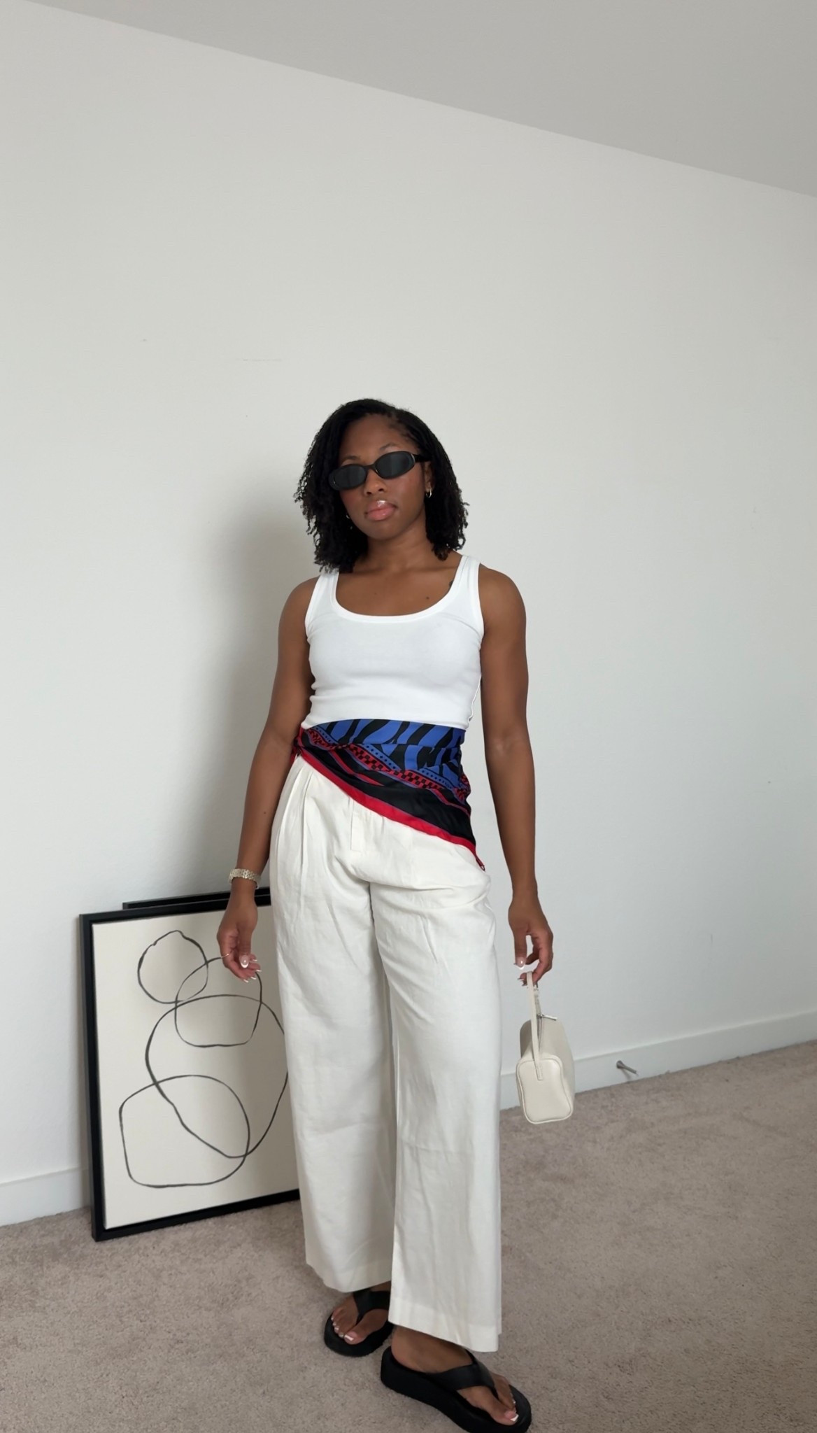 elevated 4th of July holiday outfit ❤️🇺🇸

linen trousers, white leather bag, bandana styling, satin scarf, vacation, holiday 

#LTKSeasonal #LTKStyleTip #LTKPetite