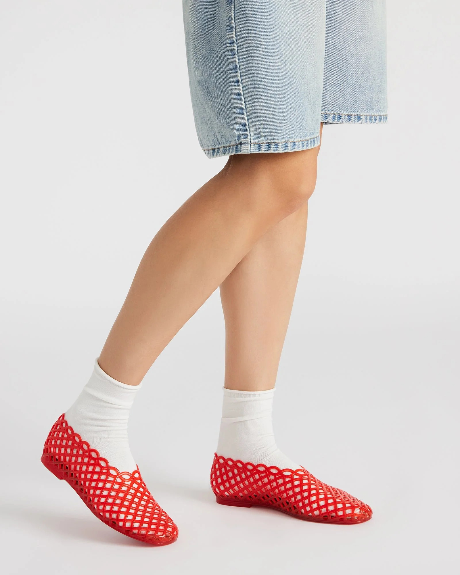 GROVE Red Square-Toe Jelly Women's Flat | Steve Madden (US)