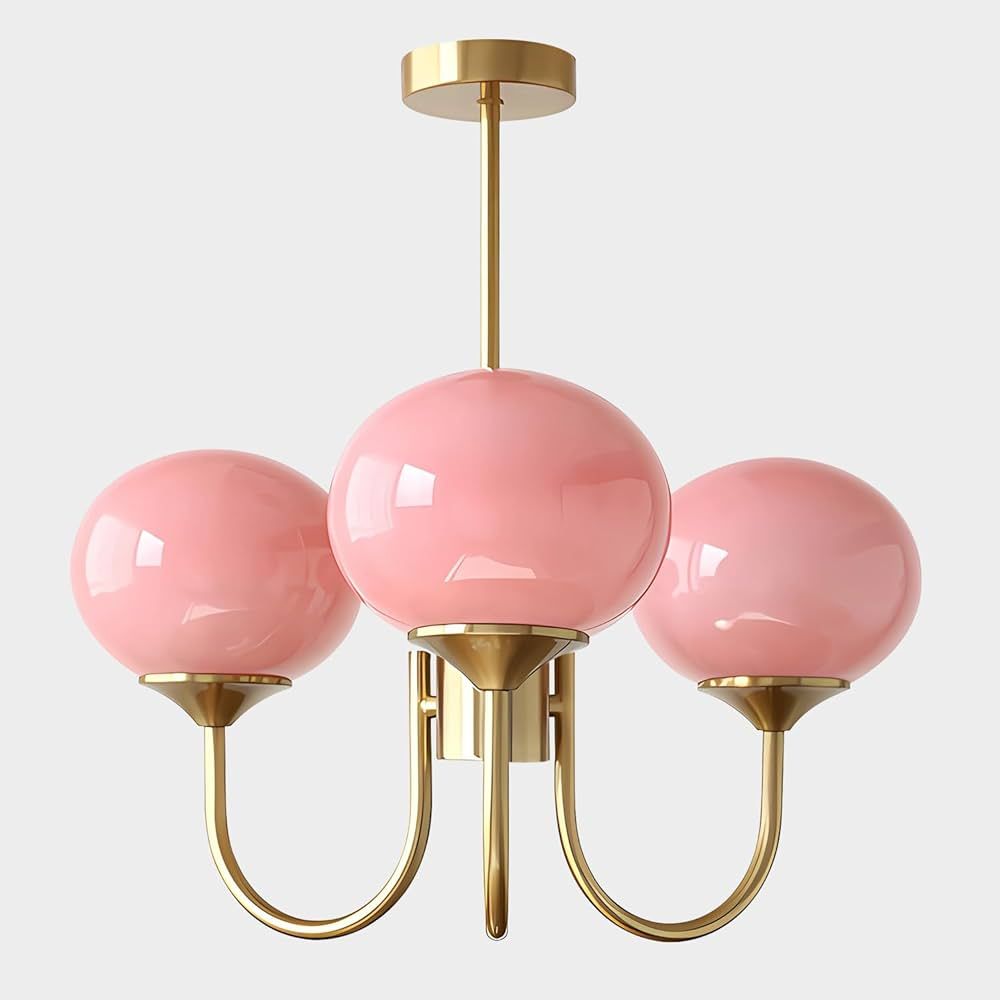Flyrose 3-Light Mid Century Modern Sputnik Chandelier Farmhouse Gold Globe Pendant Lights Kitchen... | Amazon (US)