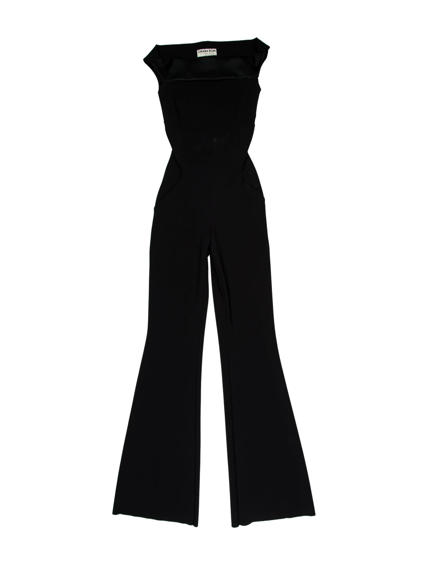 La Petite Robe di Chiara Boni Strapless Jumpsuit - 13.5" Rise, Black Jumpsuits and Rompers, Cloth... | The RealReal