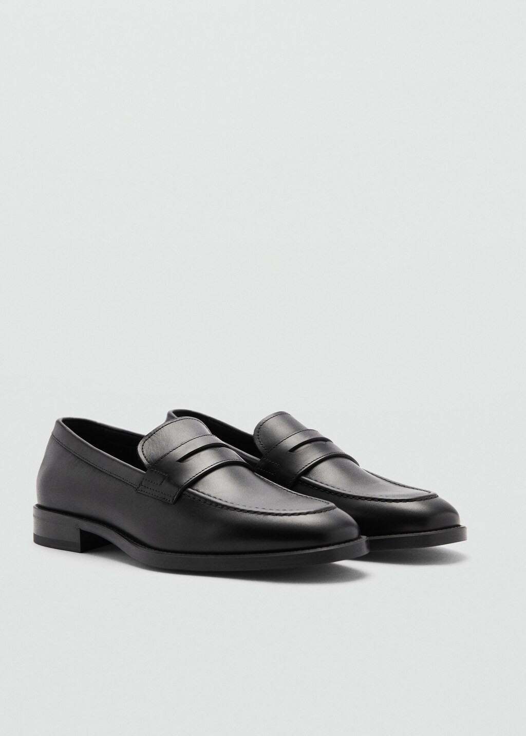 Aged-leather loafers | Mango (US/MX/AU)