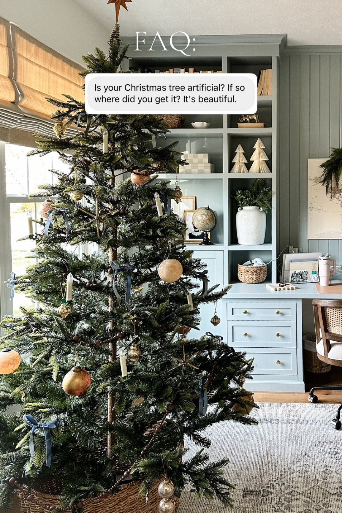 Tree link ⬇️ I love my office tree! It’s the perfect size, looks so natural and is a great price! Still in stock! 

#LTKSeasonal #LTKhome #LTKHoliday