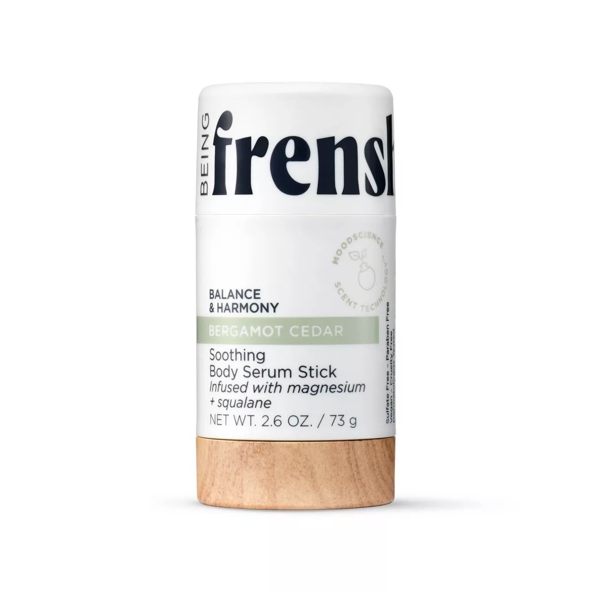 Being Frenshe Soothing and Hydrating Body Serum Stick with Magnesium - Bergamot Cedar - 2.6oz | Target