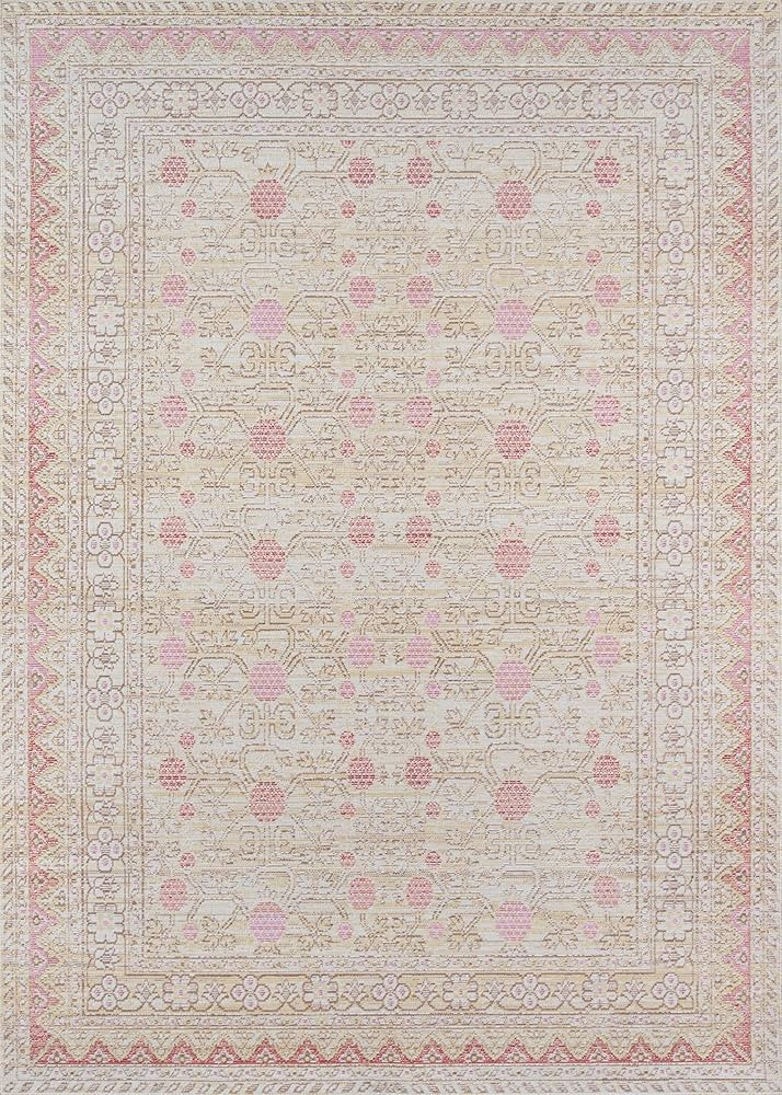 Momeni Rugs Isabella Traditional Oriental Flat Weave Area Rug, 7'10" x 10'6", Pink | Amazon (US)