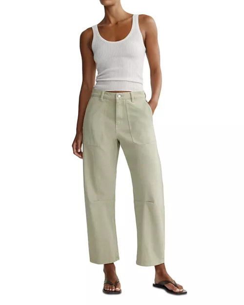 Bilie High Rise Easy Barrel Jeans in Dried Sage | Bloomingdale's (US)