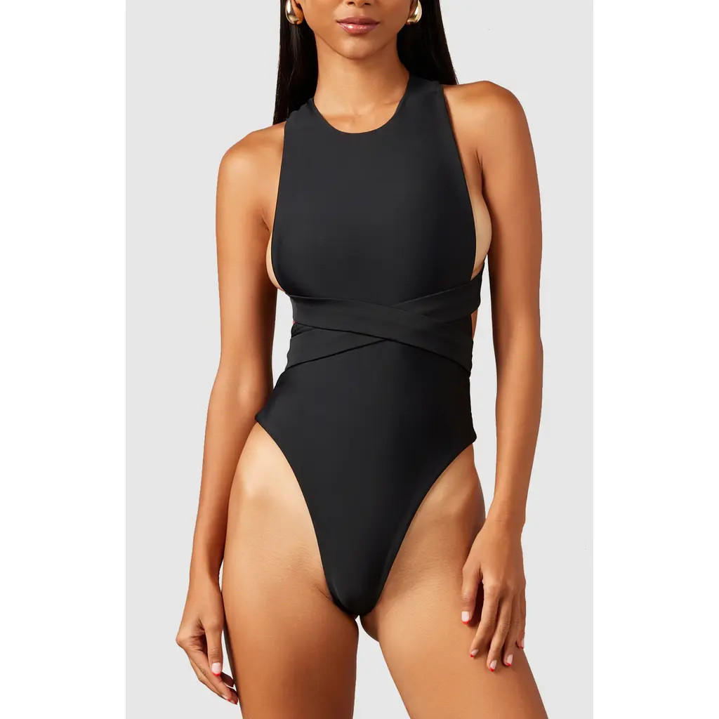 MBM Swim Ethos One-Piece Swimsuit in Black at Nordstrom, Size Large | Nordstrom