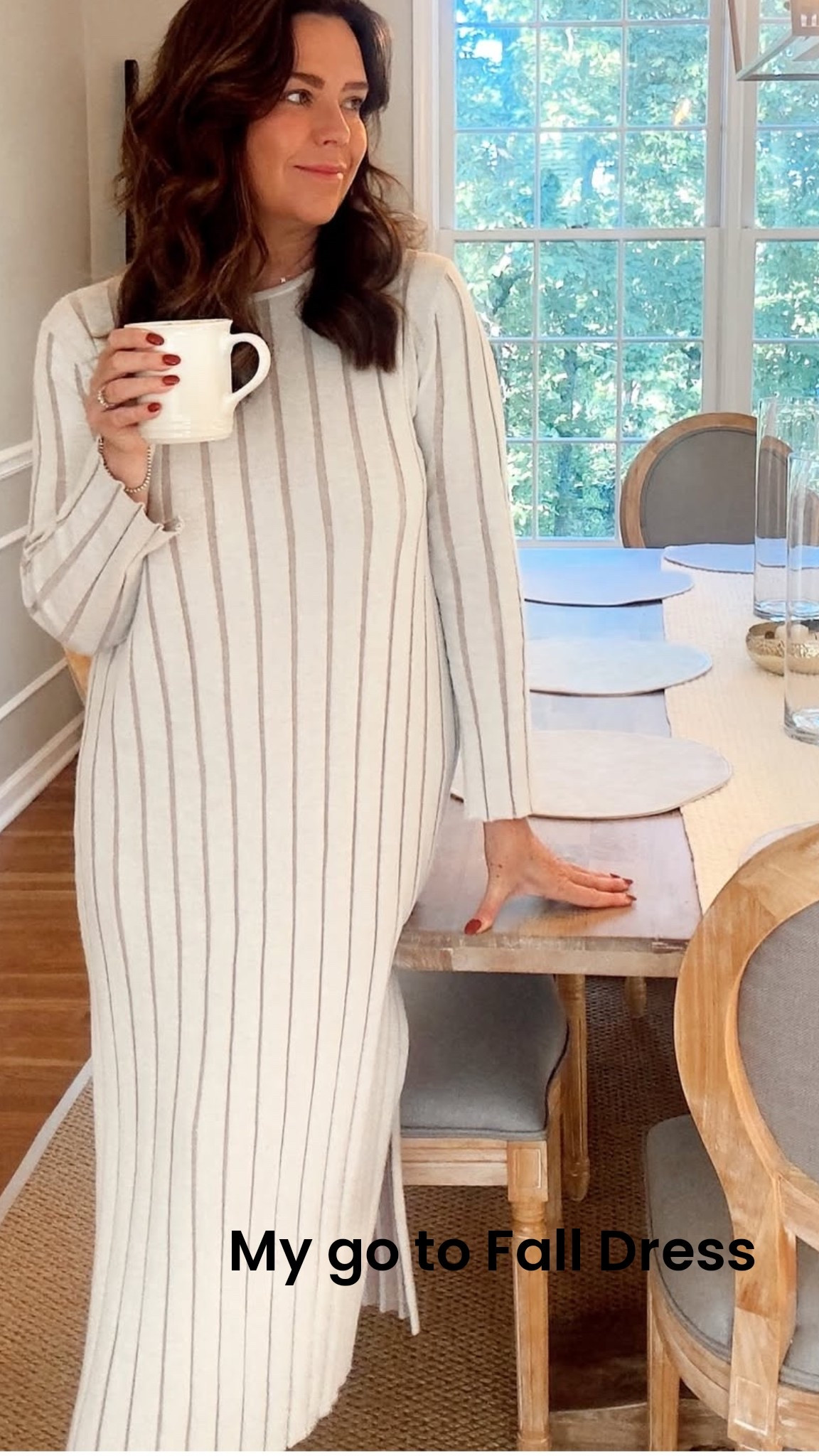 Such a perfect summer to fall dress and I wear it all the time !!!!! #falaxi #chicdress #dresses 