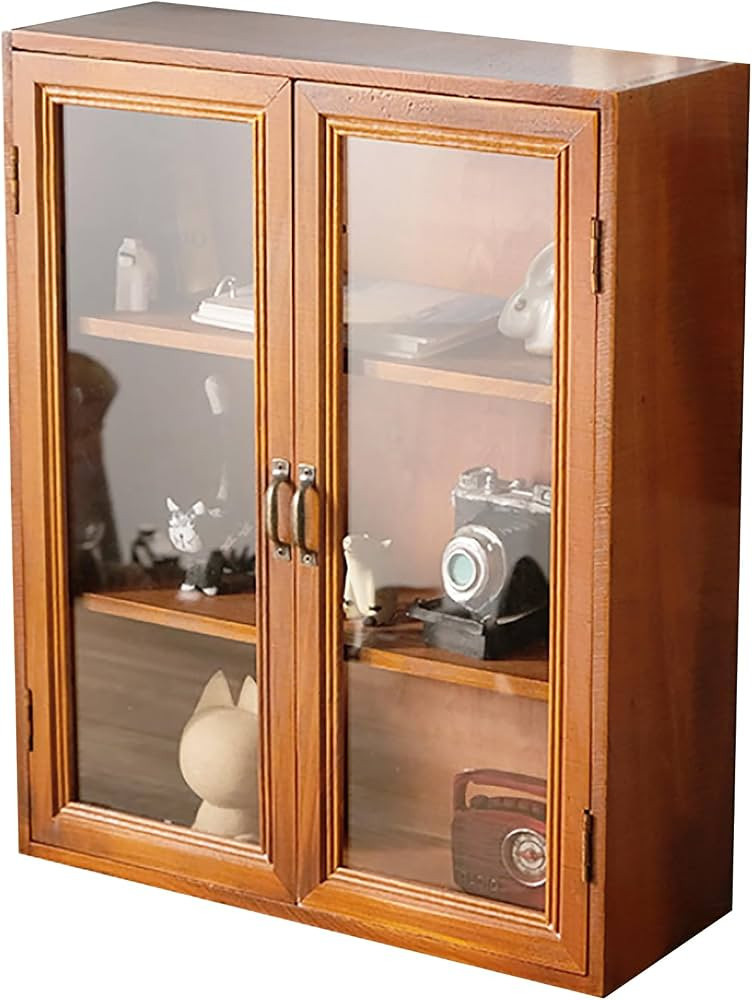 Wall Mount Storage Display Cabinet with Clear Display Doors - 12”x14”x5” Pantry Storage Han... | Amazon (US)