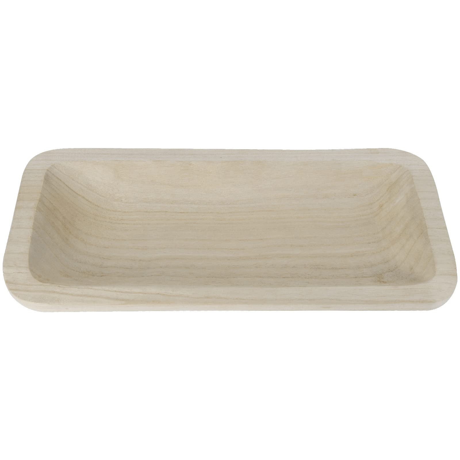 Wooden Dough Bowl Decorative Trays for Décor, 17.7" Wide Farmhouse Large Paulownia Decorative Wood B | Amazon (US)