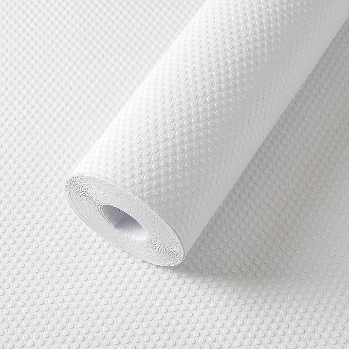 FLPMIX Shelf Liner White - Waterproof Pantry Cabinets Liners - Washable Non-Adhesive Kitchens Dra... | Amazon (US)