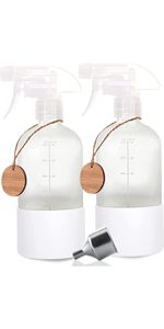 Clear Glass Spray Bottle with Silicone Sleeve,16 Ounces Refillable Container with Mist and Water ... | Amazon (US)