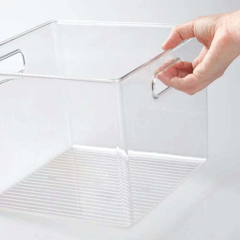 mDesign Small Modern Plastic Storage Organizer Bin Basket with Handles for Home Closet Organizati... | Walmart (US)