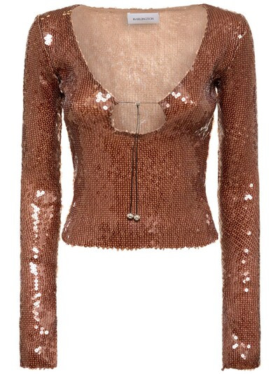 LVR Exclusive Solaris sequined top | Luisaviaroma