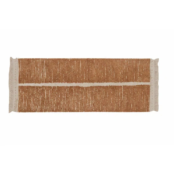 Reversible Cotton Natural/Linen/Toffee Rug | Joss & Main