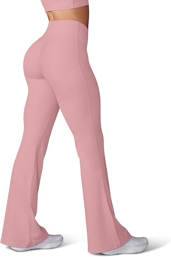 HEGALY Women's Flare Yoga Pants - Crossover Flare Leggings High Waisted Tummy Control Workout Cas... | Amazon (US)