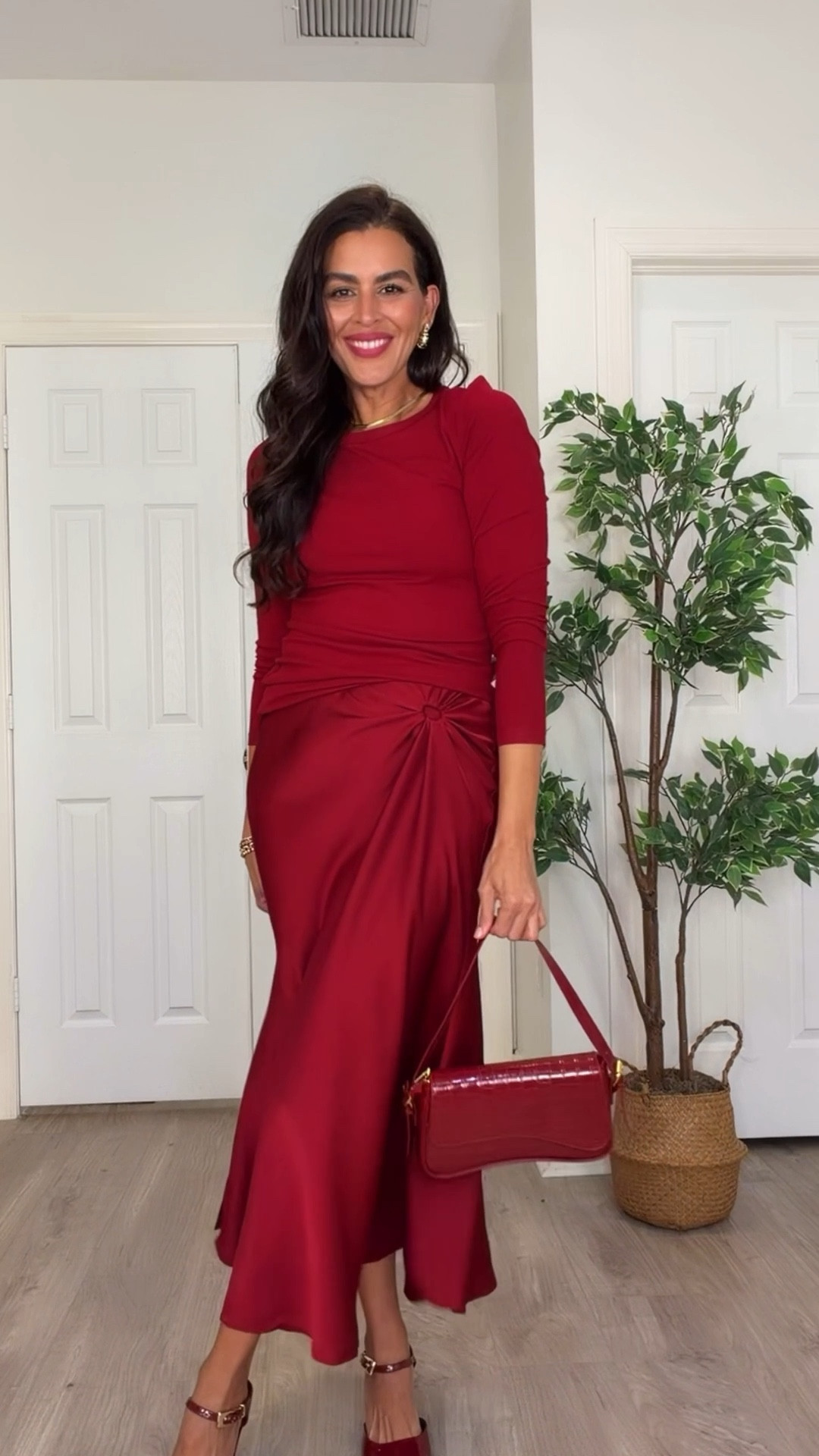 Size M in skirt.
Size S in top. Size M in blazer and sweater.
Shoes and boots are tts. 

#LTKStyleTip #LTKFindsUnder50 #LTKHoliday