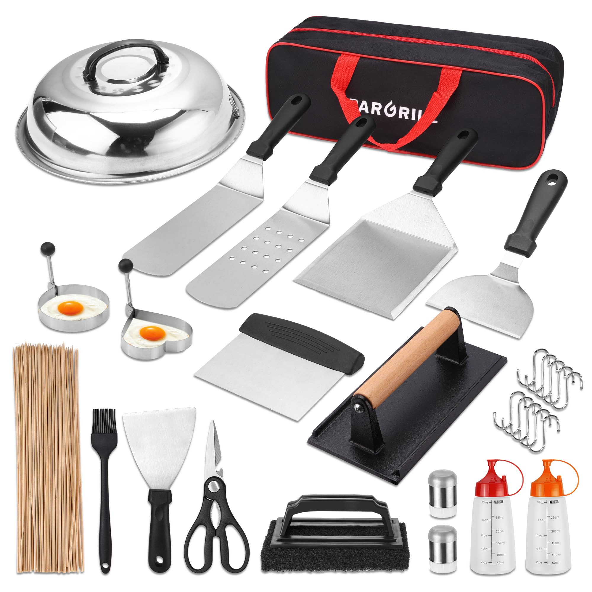 128 PCS Griddle Accessories Kit - Premium Flat Top Grill Accessories Set for Blackstone & Camp Ch... | Amazon (US)