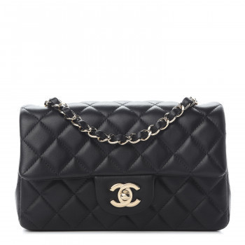 CHANEL

Lambskin Quilted Mini Rectangular Flap Black | Fashionphile
