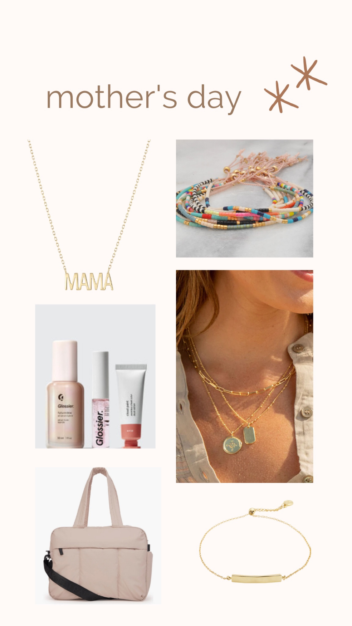 Mother’s Day gift guide for the pretty mama!! Shop a few of my favorite daily must haves…my fav glossy dew look ++ jewelry and this duffle is the perfect carryon bag! 


#LTKGiftGuide #LTKFind #LTKbeauty