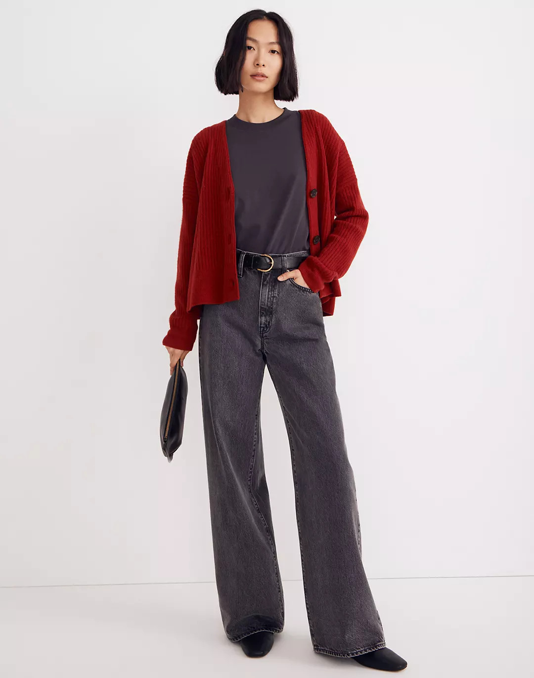 Cameron Ribbed Cardigan Sweater in Coziest Yarn | Madewell