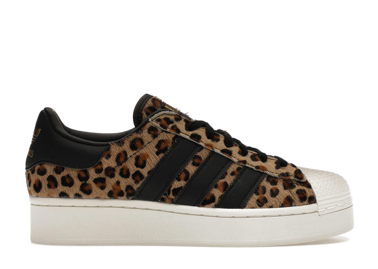 Adidas Superstar Bold Leopard Print (Women's) Sneakers in Desert/Core Black/Gold Metallic | StockX