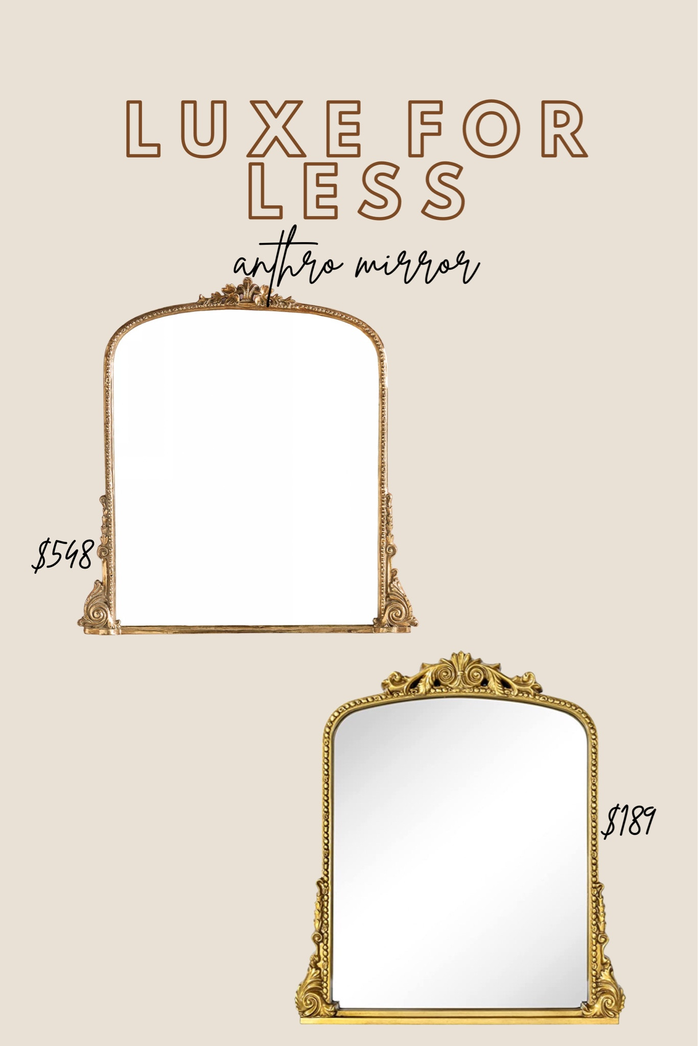 Look for less Anthropologie mirror!

Primrose mirror, mantle mirror, Anthro mirror, home decor, amazon home 

#LTKsalealert #LTKhome #LTKFind