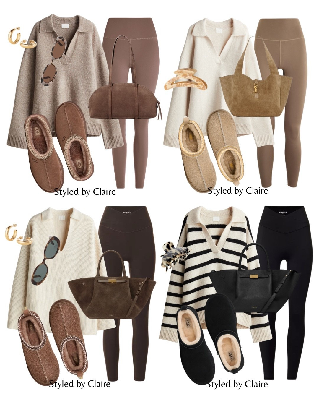 Knits + leggings + Uggs = my autumn uniform🍂
USE CODE LOVALLCLAIRE10 for Lovall leggings sitewide
Tags: collared sweater jumper H&M adanola Tasman Biarritz Rocky oak mustard seed black micro boot transitional layers demellier London suede bag hair claw fashion inspo outfit ideas city break everyday busy mum chunk on & go 

#LTKshoes #LTKstyletip