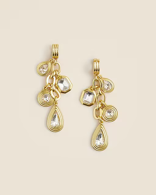 Geometric sparkle drop earrings | J. Crew US