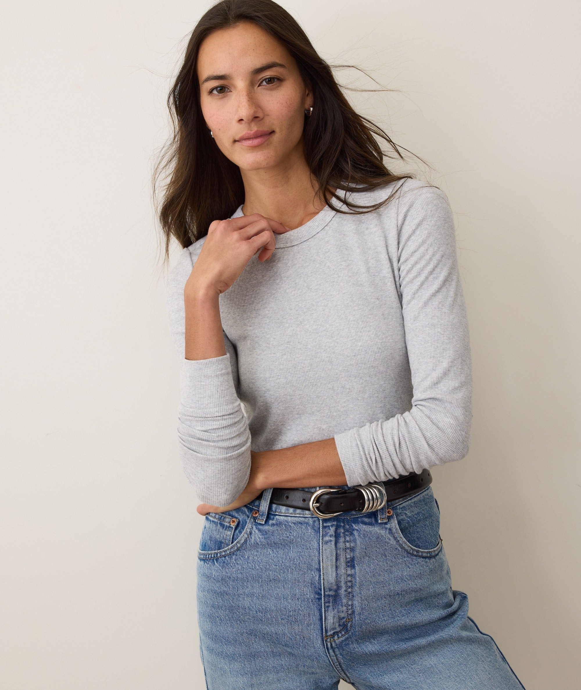 Lexi Rib Sun-In Longsleeve Crew Tee | Marine Layer