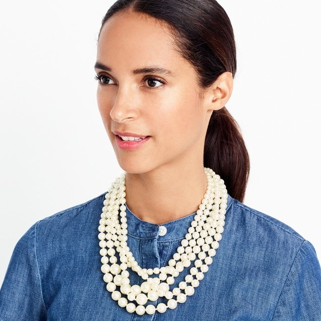 Multistrand pearl necklace | J.Crew Factory