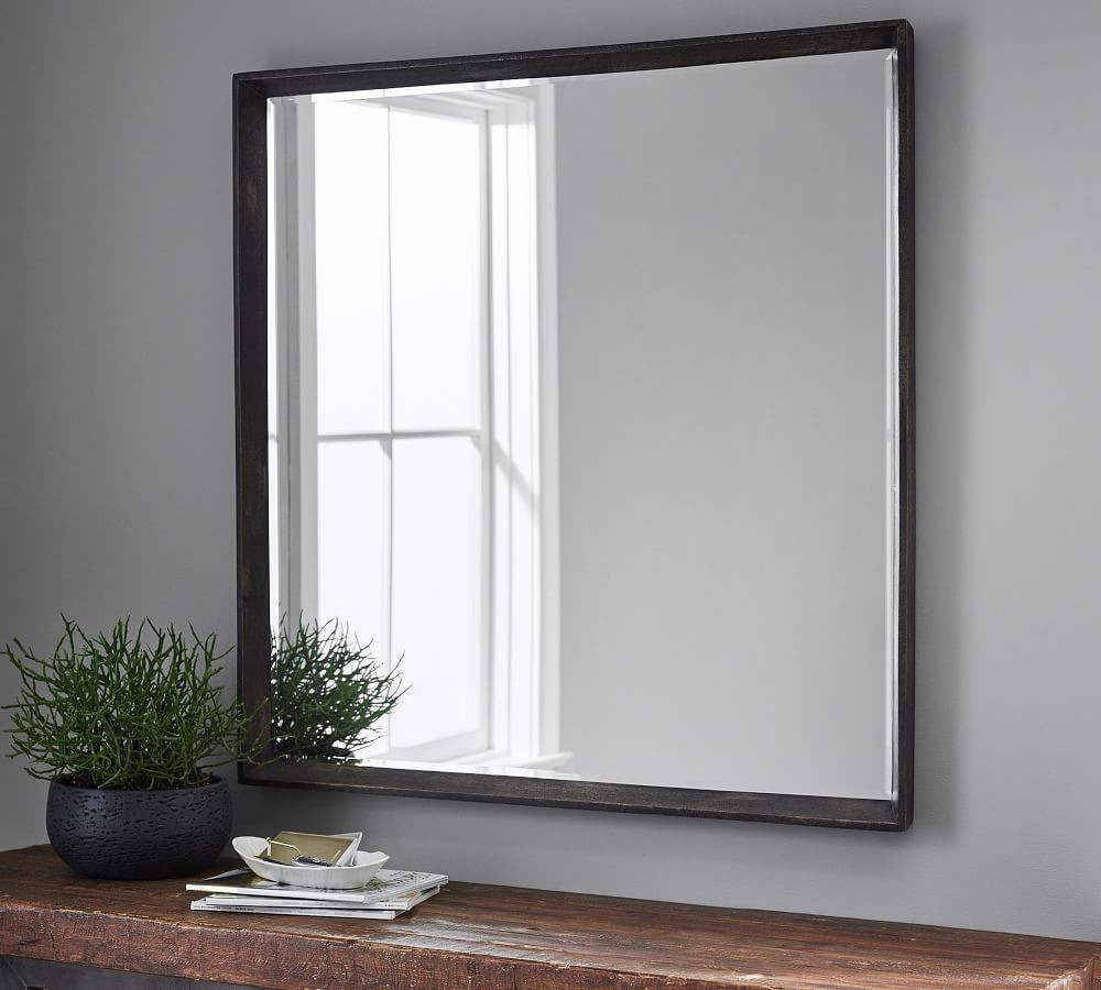 Kelby Mango Wood Square Mirror 42" x 42" | Pottery Barn (US)