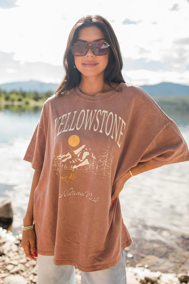 Yellowstone Chestnut Hyfve Oversized Graphic Tee | Pink Lily