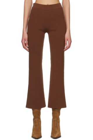 Brown Estella Trousers | SSENSE