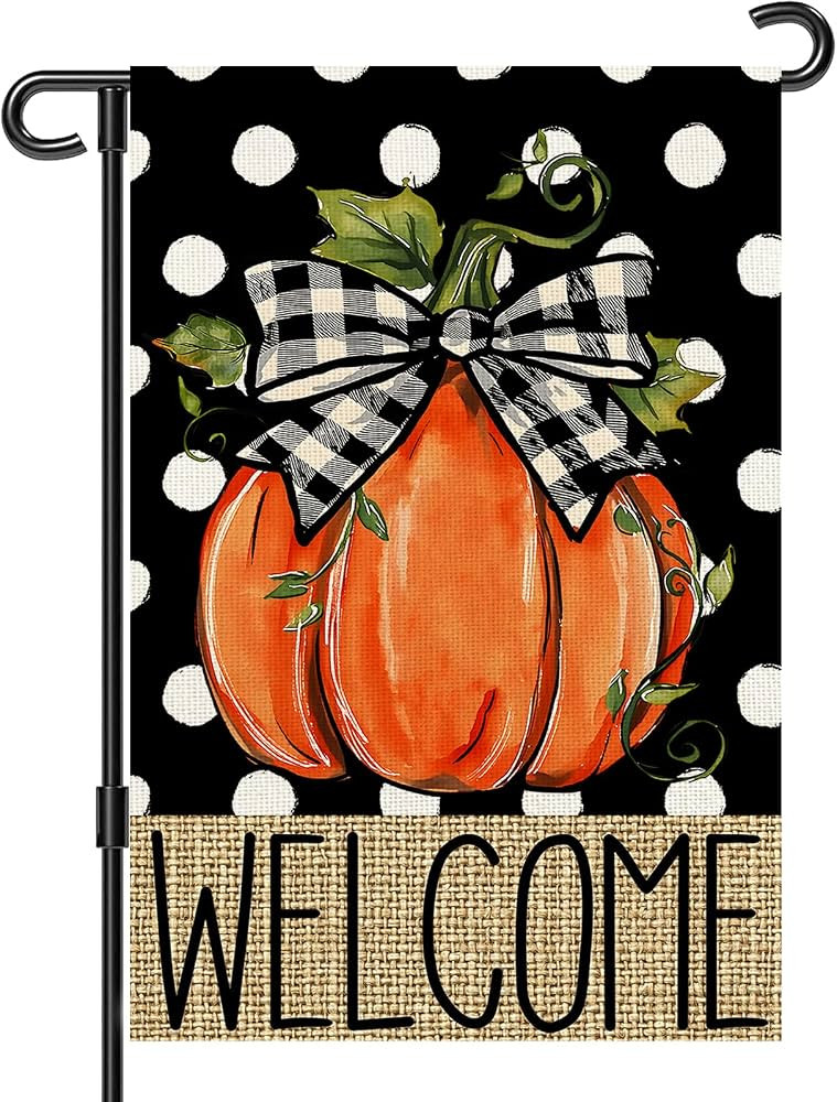 Fall Garden Flag 12x18 Inch for Outside Fall Decorations Outdoor Yard Sign Double Sided Welcome P... | Amazon (US)