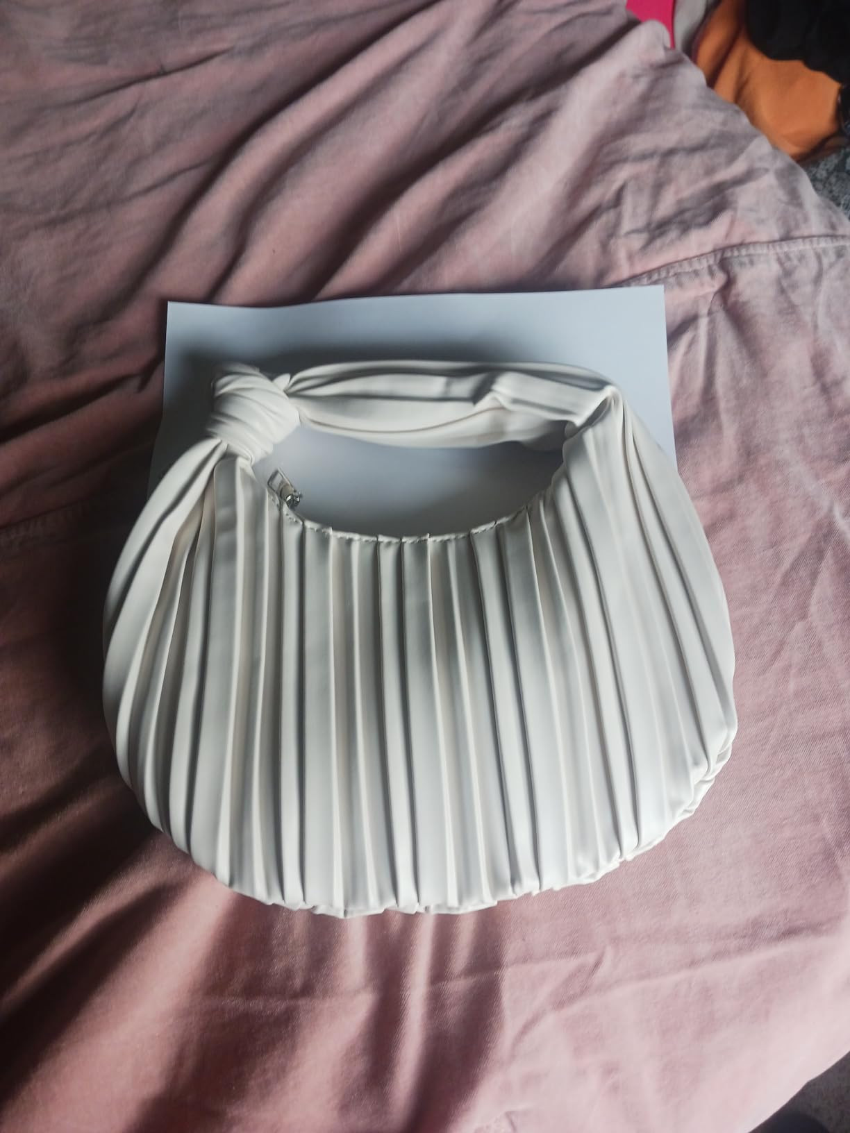 NIUEIMEE ZHOU Small Knotted Handbags for Women Soft PU Leather Crossbody Dumpling Bags Cloud Clut... | Amazon (US)