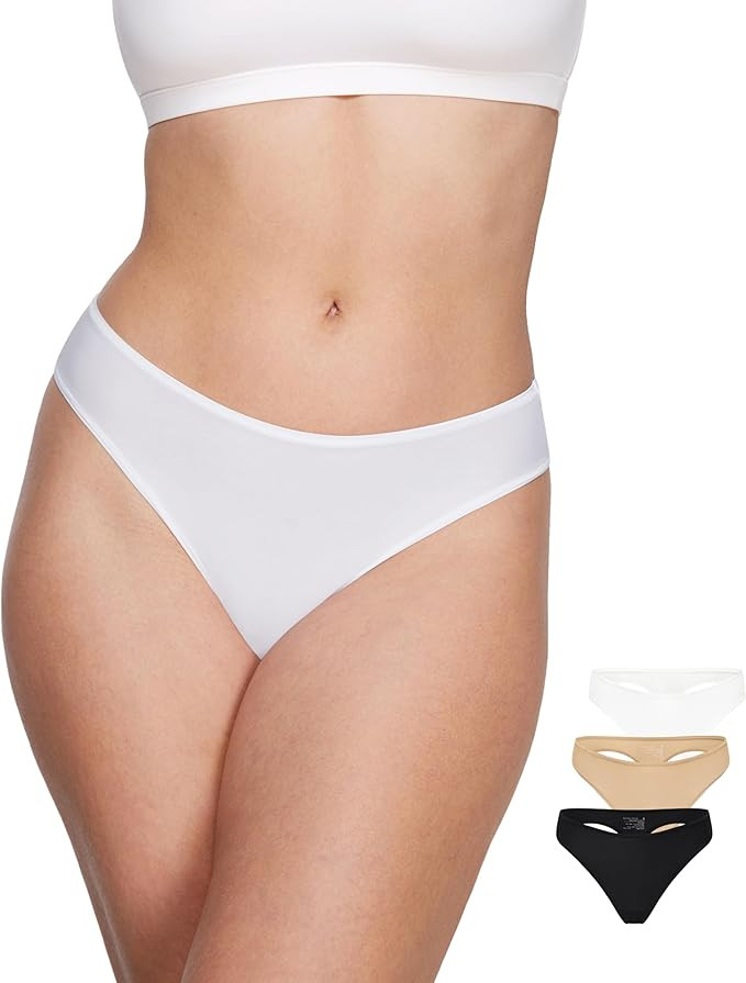 Magneticfit Thongs for Women Stretch Sexy Underwear Comfort Tagless Thong Low Rise Breathable Pan... | Amazon (US)