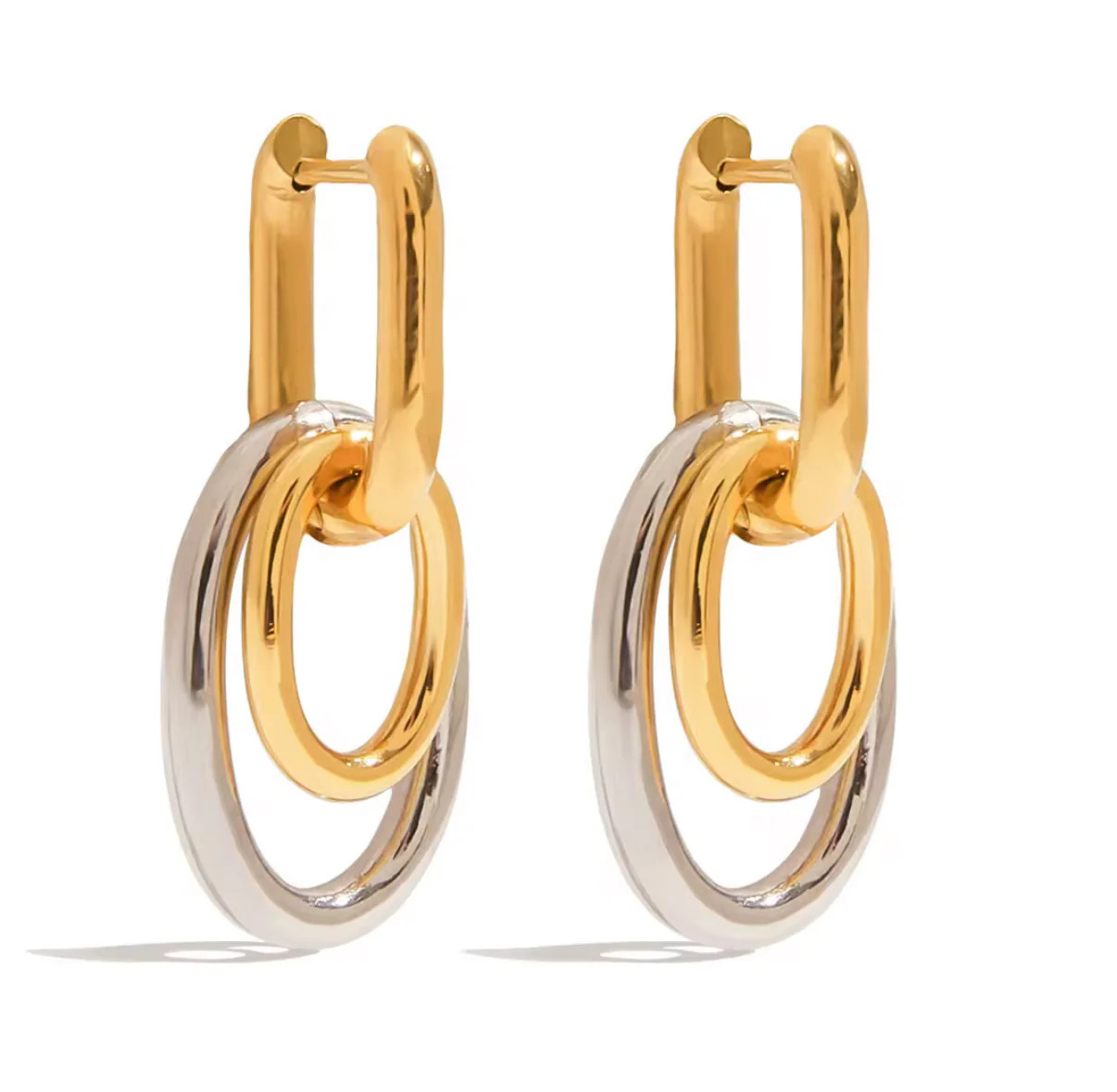 Mixed Metal Huggies | Pierced by Ash Design
