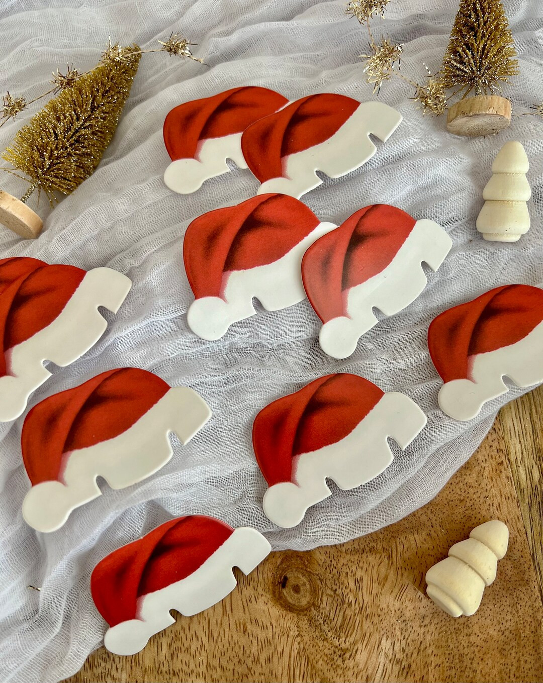 Christmas Party Decor Santa Hats Drink Topper Christmas Party - Etsy | Etsy (US)