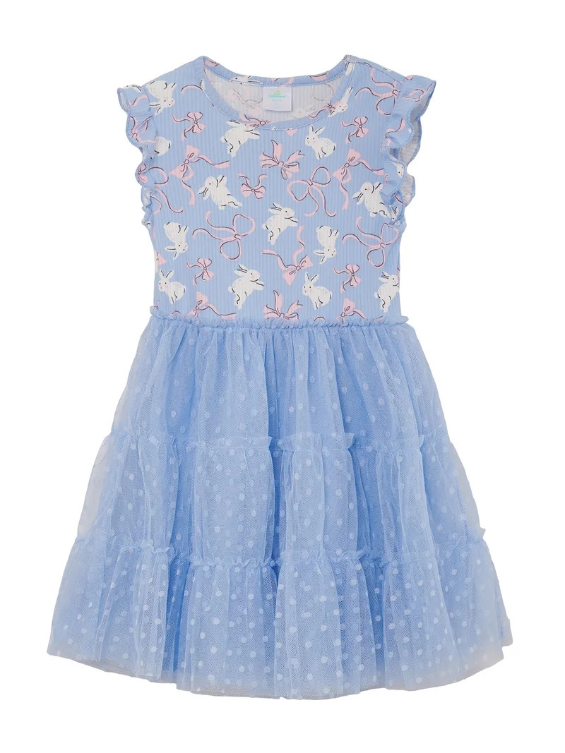 Way to Celebrate Toddler Girls Easter Tulle Tutu Dress, Sizes 12M-5T | Walmart (US)