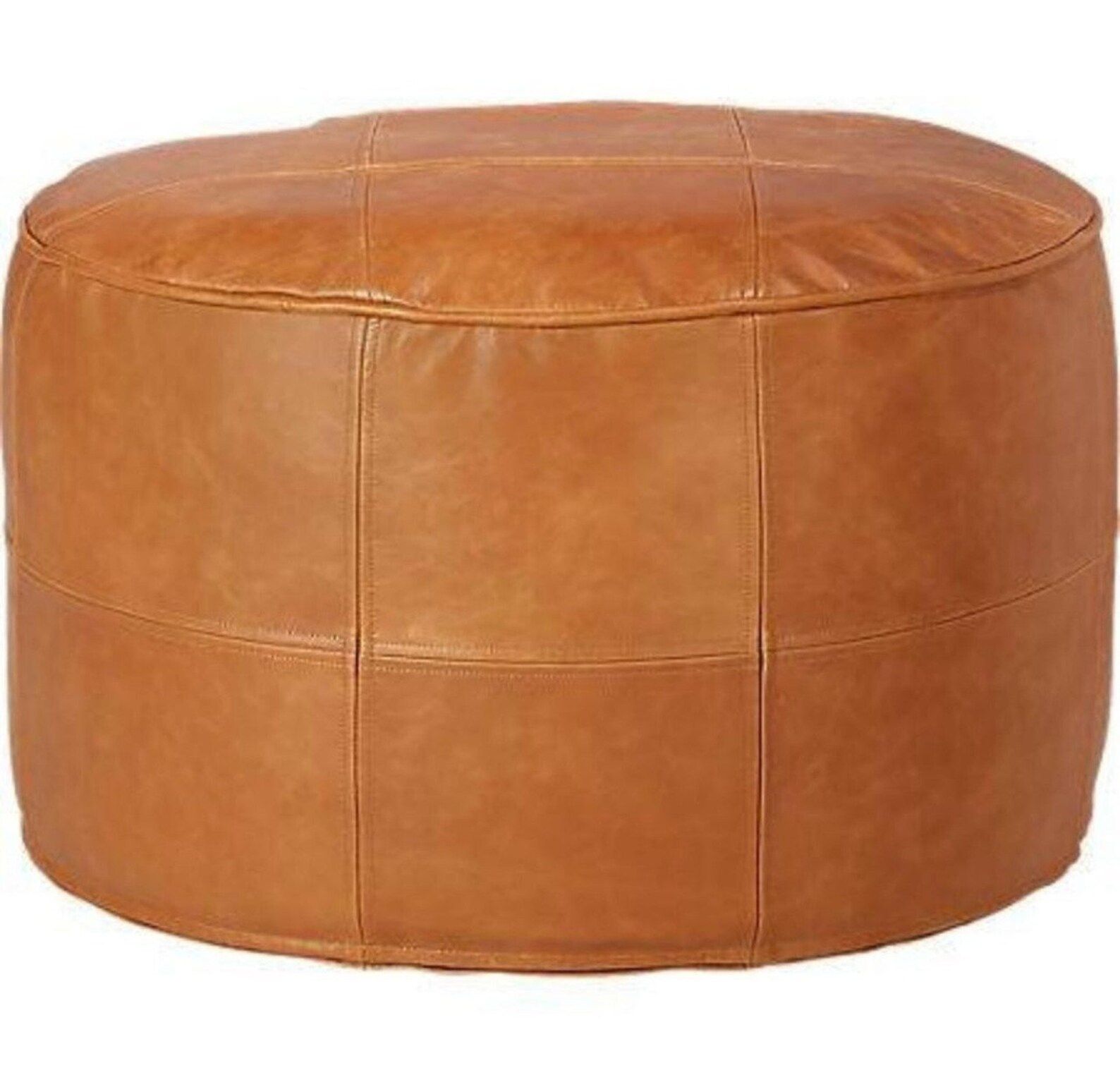 Luxury Amazing Round Ottoman Pouf Handmade Square Leather | Etsy | Etsy (US)
