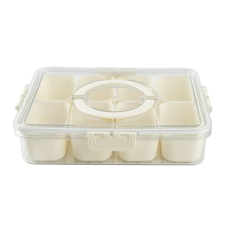 Cook with Color 8-Compartment Snackle Box, Charcuterie Container, Divided Serving Tray with Lid &... | Walmart (US)