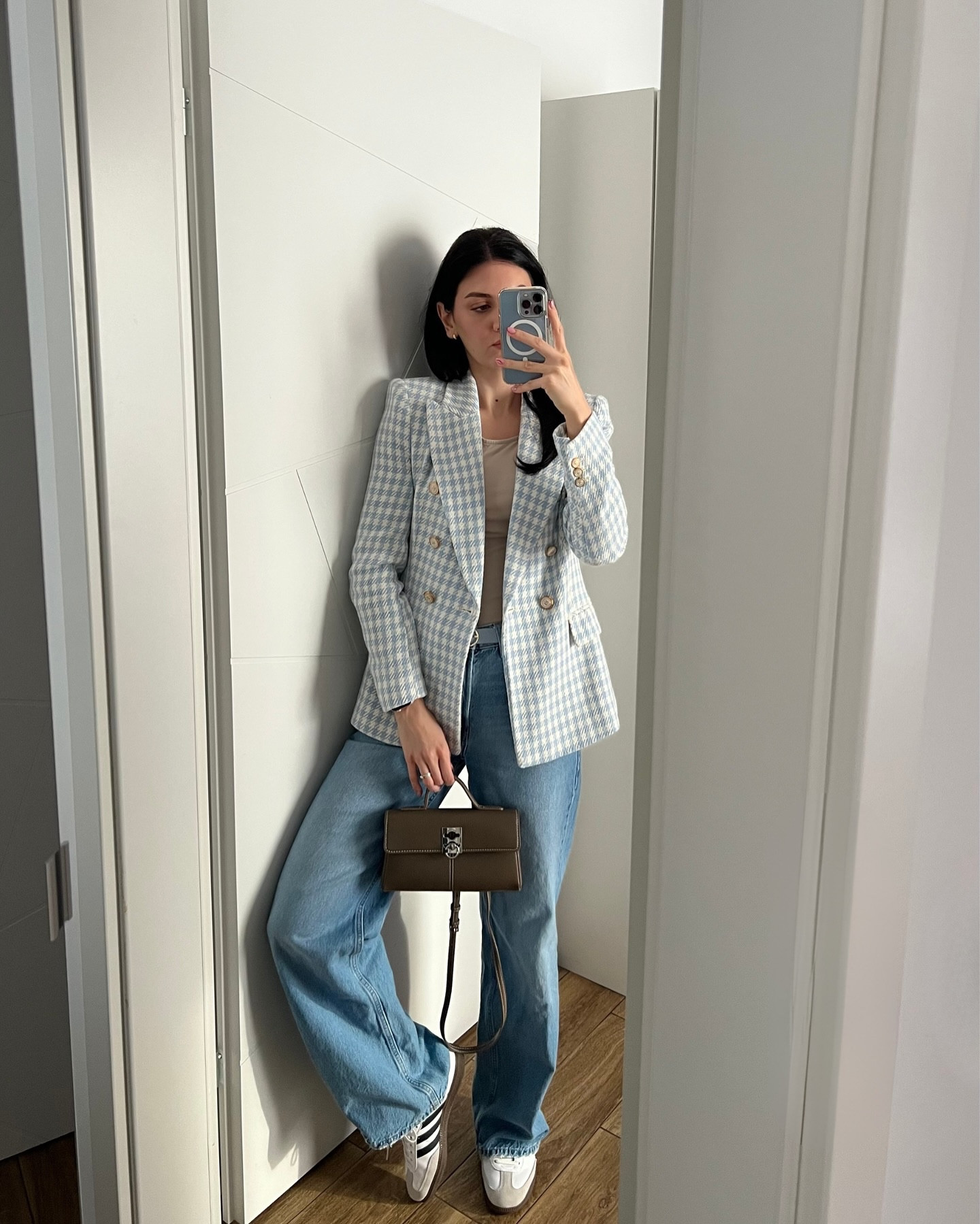 Friday outfit 🩵🤍 #tweedblazer #workwearinspo

#LTKeurope #LTKstyletip #LTKworkwear