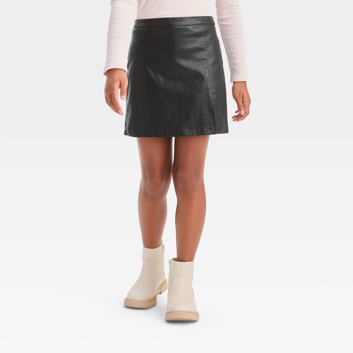 Girls' Faux Leather Mini Skirt - art class™ | Target