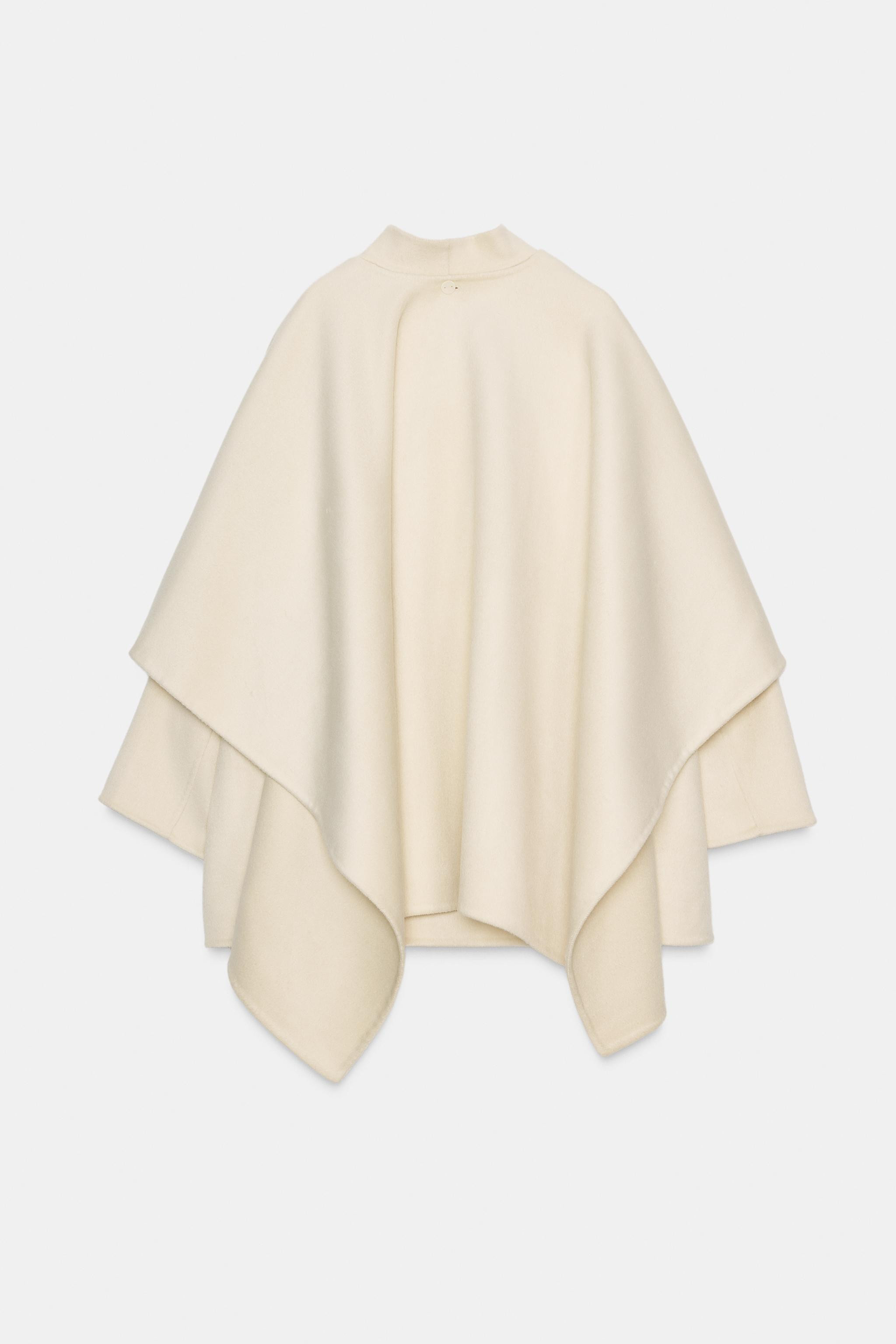 ZW COLLECTION WOOL BLEND CAPE COAT | Zara US