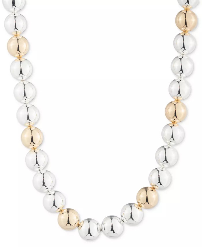 Lauren Ralph Lauren Two-Tone Bead Collar Necklace, 16 | Macys (US)