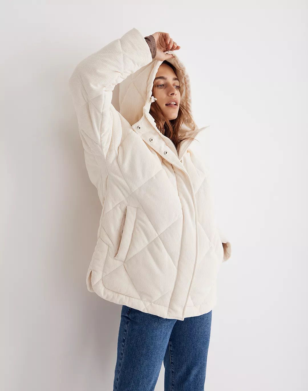 Corduroy Holland Quilted Puffer Parka | Madewell